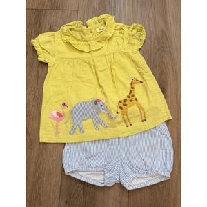 Baby Boden 18/24m Zoo Animals Top and Shorties Set